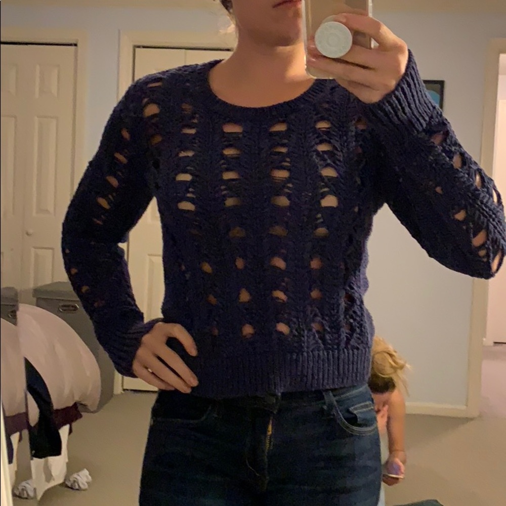 NWOT VS blue loose knit sweater